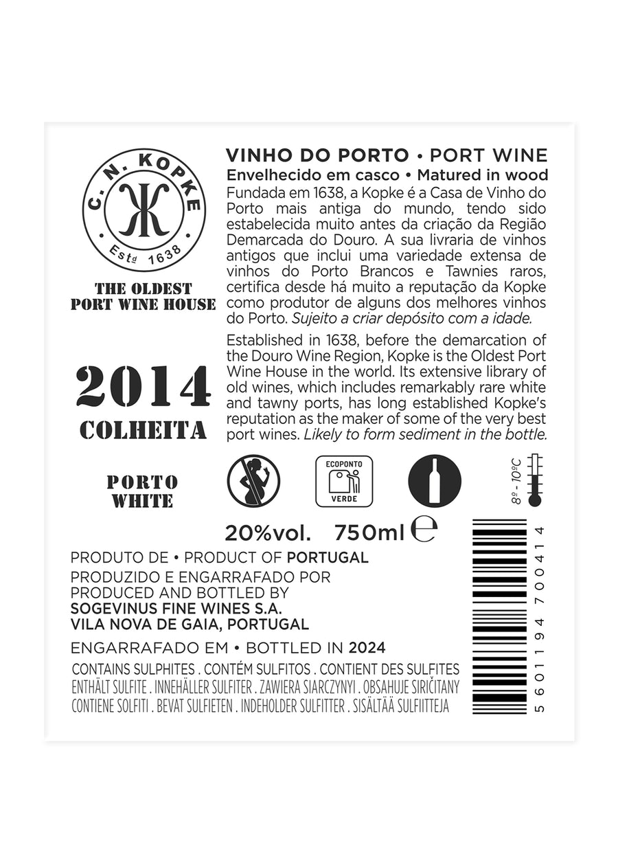 VINHO DO PORTO - KOPKE COLHEITA 2014 WHITE