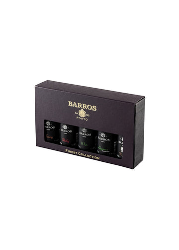 VINHO DO PORTO - BARROS KIT 5 GARRAFAS WHITE LÁGRIMA + WHITE + TAWNY + RESERVE TAWNY + RUBY