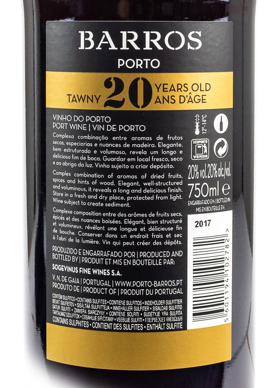 Garrafa do Vinho do Porto 20Years TAWNY 0.75 L