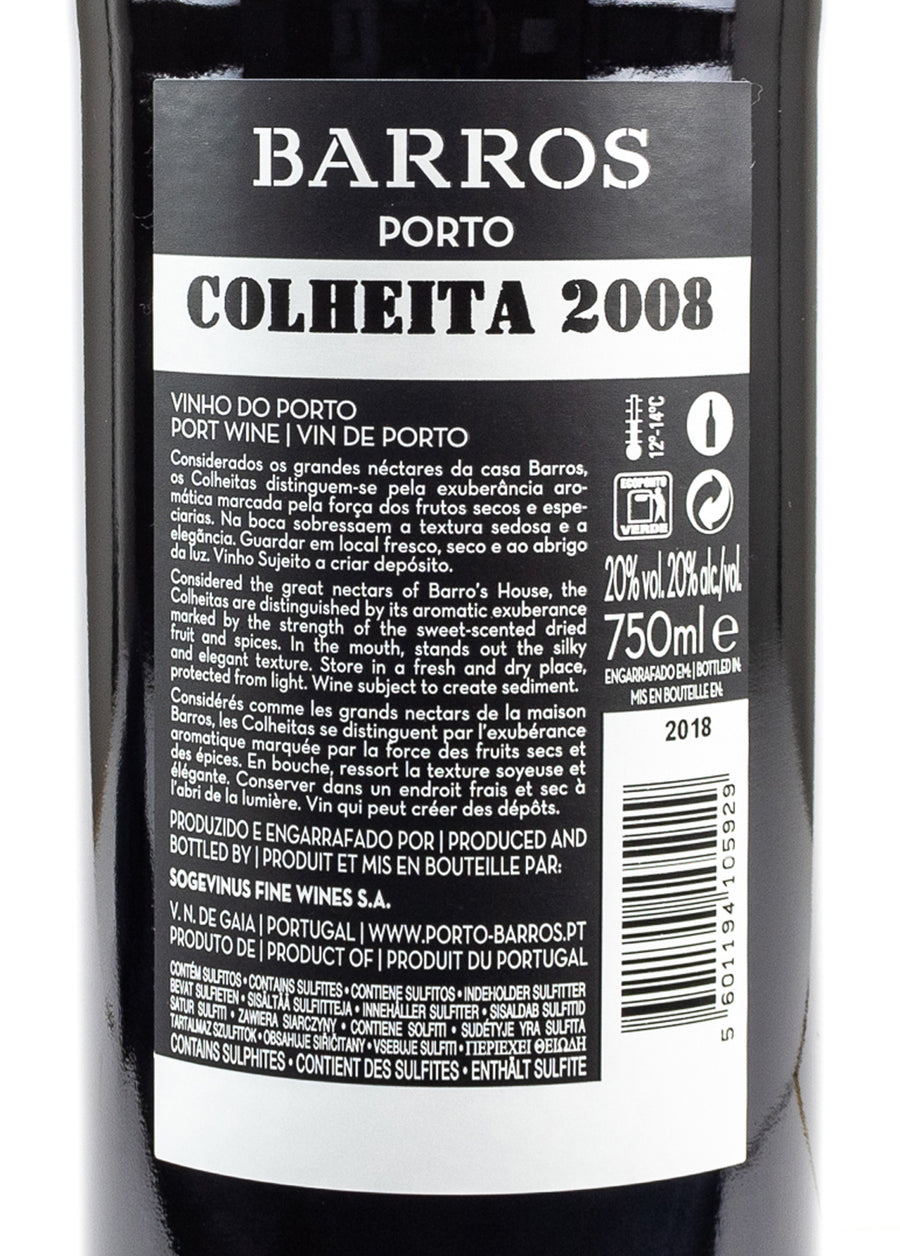 Vinho do Porto Barros Colheita 2008 Tawny
