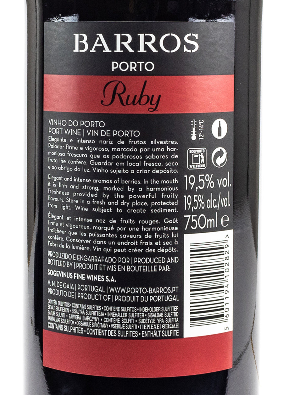 VINHO DO PORTO - BARROS RUBY 0.75 L 