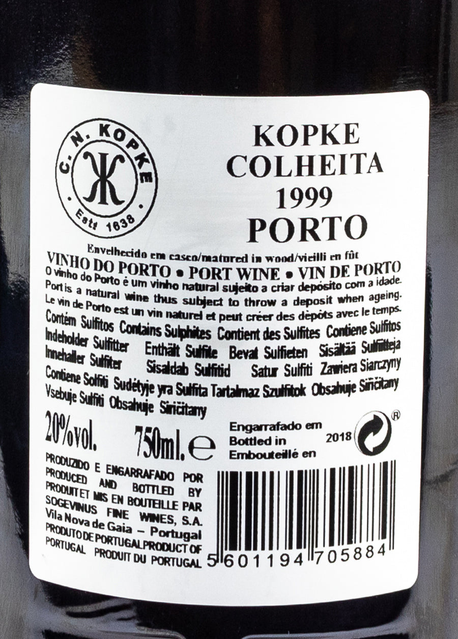 VINHO DO PORTO TINTO - KOPKE TAWNY COLHEITA 1999 0,75L