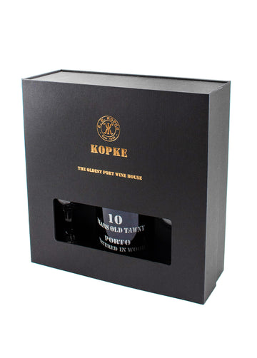GIFT PACK KOPKE 10 ANOS TAWNY + 2 CÁLICES